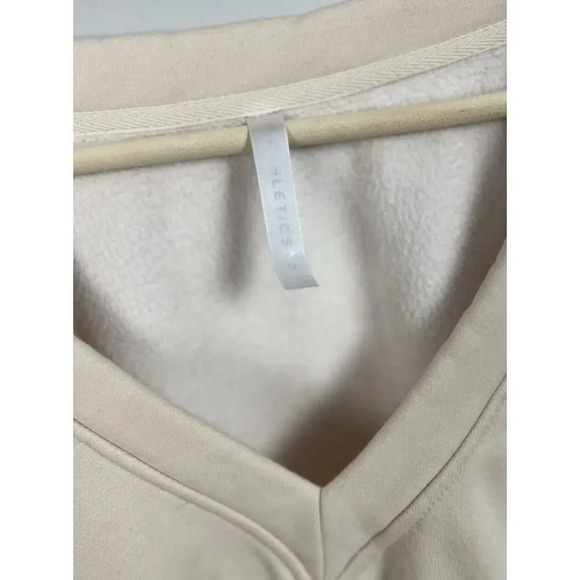 Fabletics Mira Pullover Latte Plus Size 1X Asymmetrical V-Neck Stretch Women’s - Picture 7 of 8